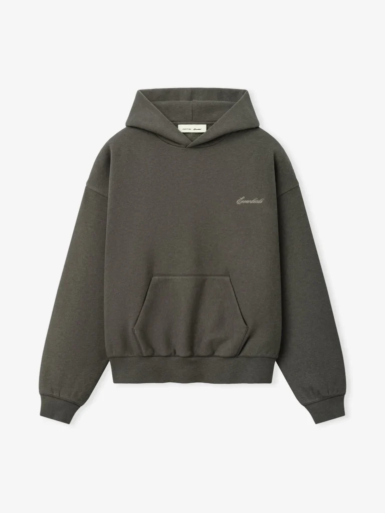 Fear of God ESSENTIALS Signature Classic Hoodie — Ash Heather — reference view 1