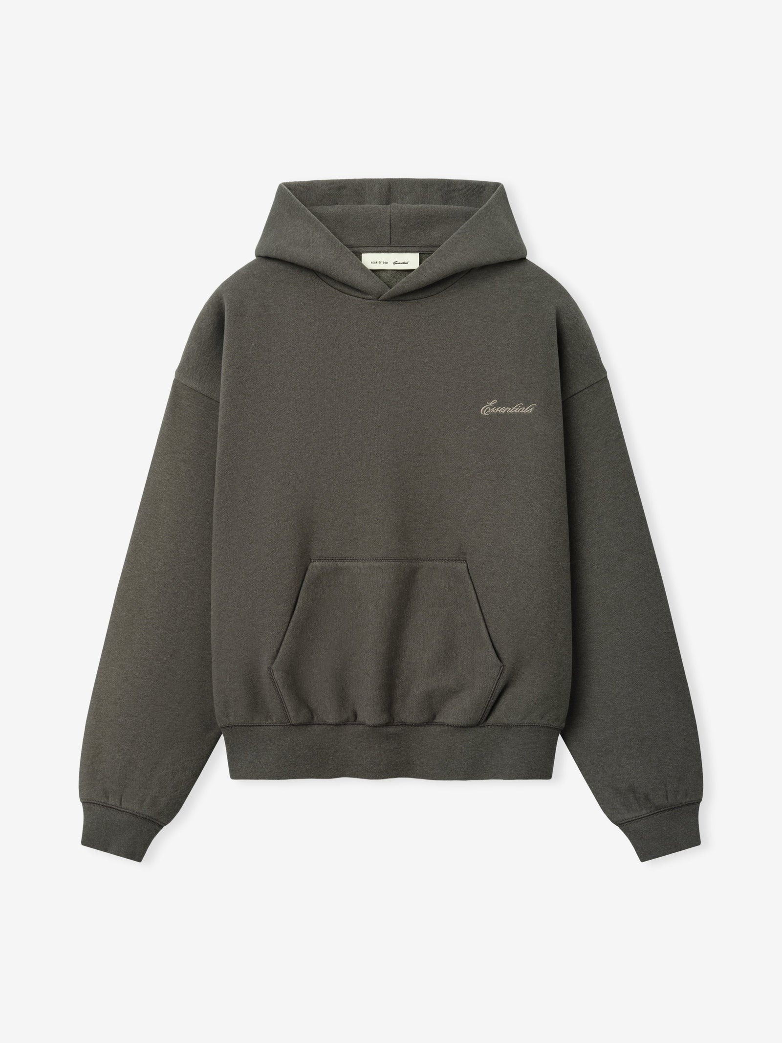 Fear of God ESSENTIALS Signature Classic Hoodie — Ash Heather — reference view 1